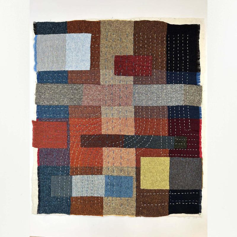 Textile artwork VIII by B.French (55cm x 49cm)