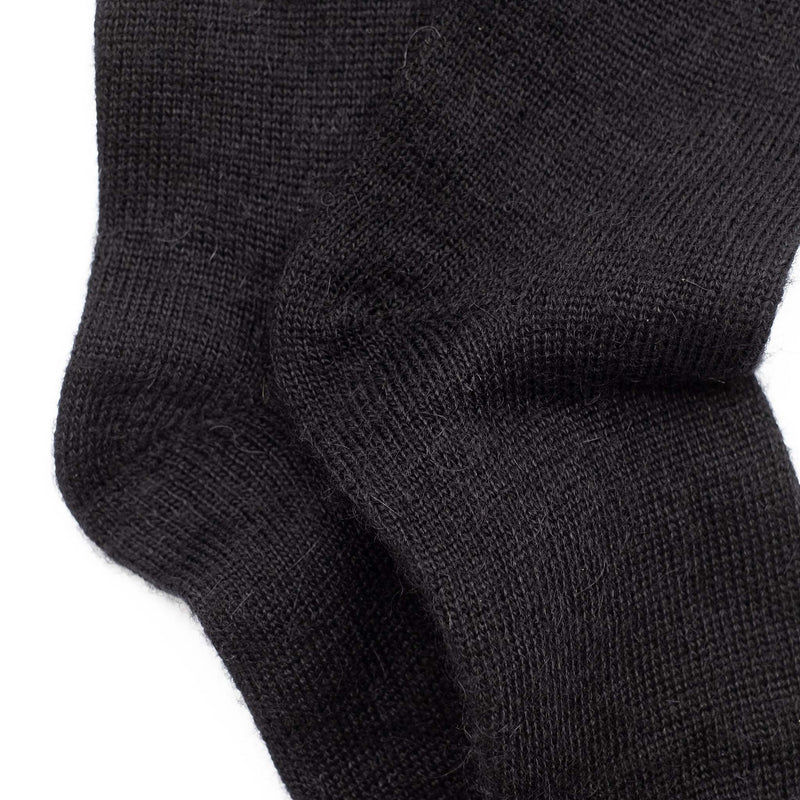 Women's Black Mohair Anklet Socks