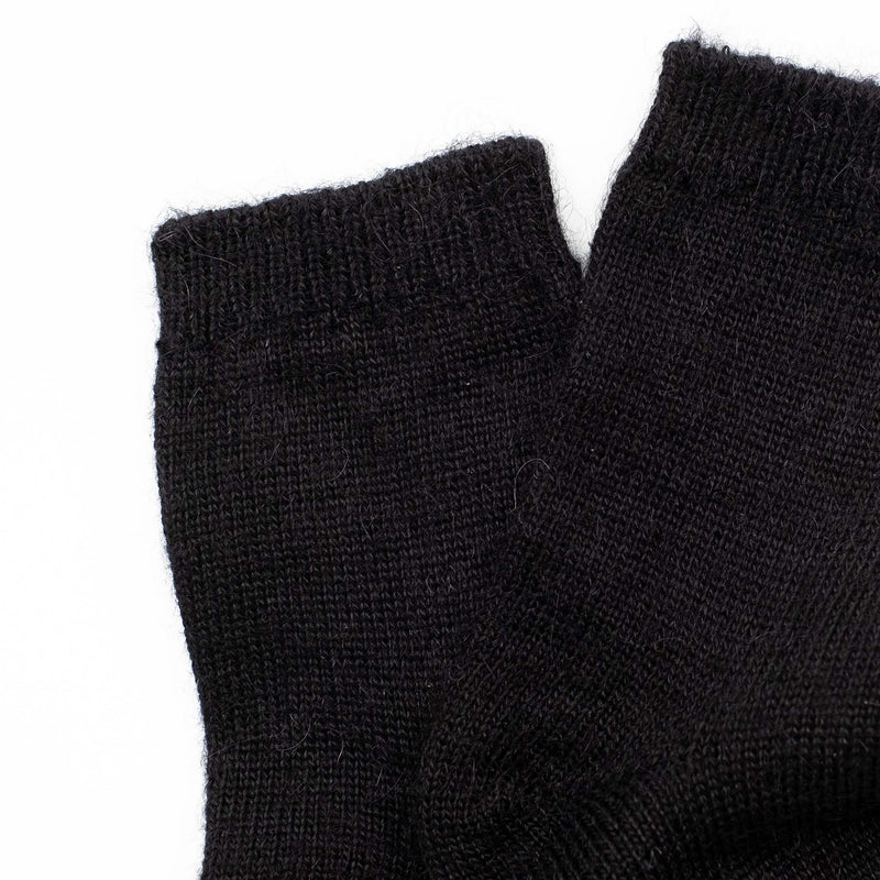 Women's Black Mohair Anklet Socks