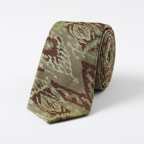 Green Woven Ikat Tie