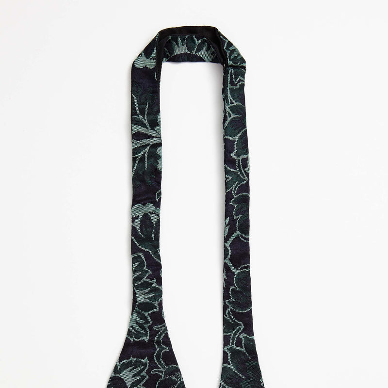 Floral Ink Silk Self-tie Bow Tie