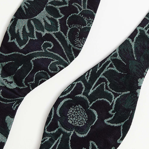 Floral Ink Silk Self-tie Bow Tie