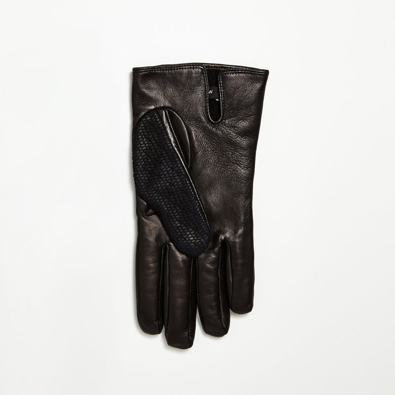 Men's Leather Driving Gloves with Mesh Lace Overlay