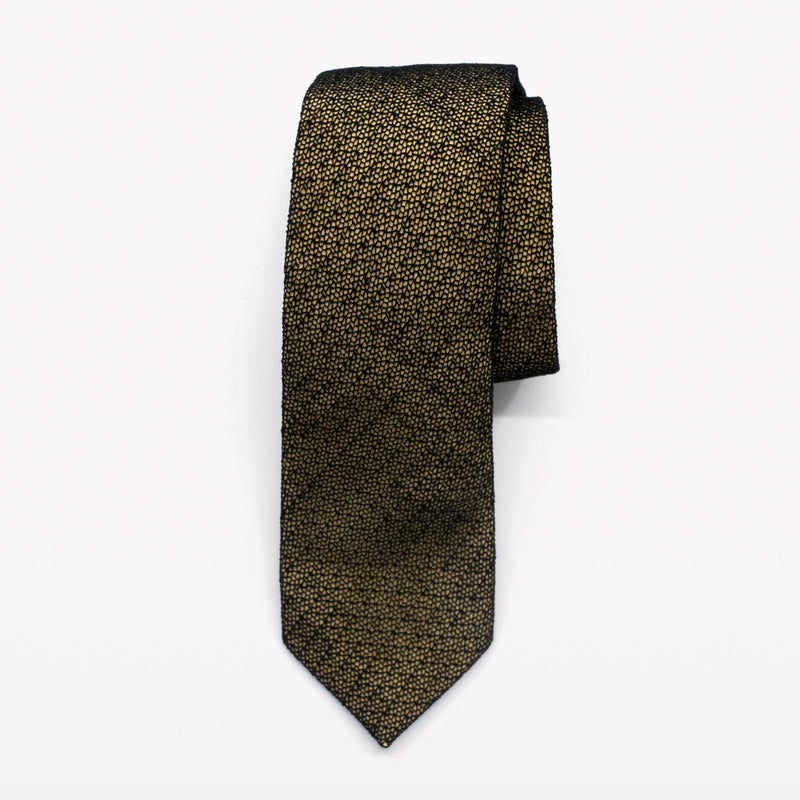 Black/Gold Fragile Lace Tie
