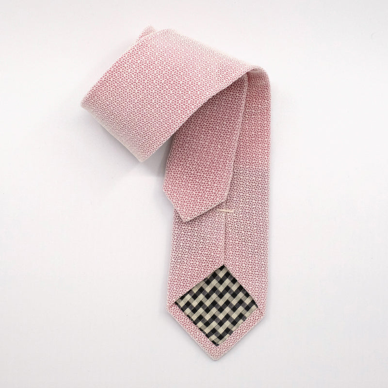 Ecru/Pink Fragile Lace Tie
