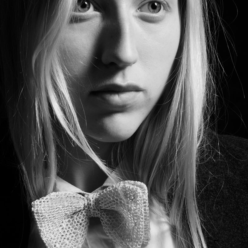 Mesh Lace Unlined Pre-Tied Bow Tie