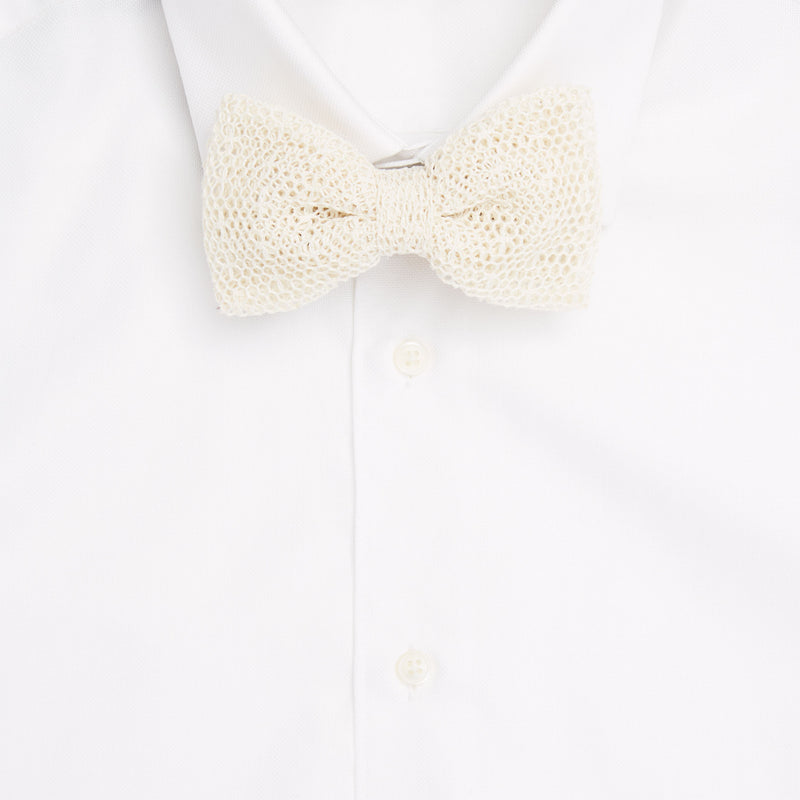 Mesh Lace Unlined Pre-Tied Bow Tie