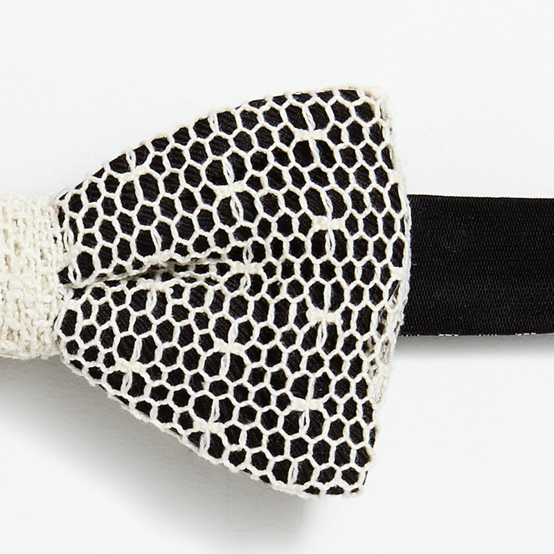 Mesh Lace Pre-Tied Bow Tie