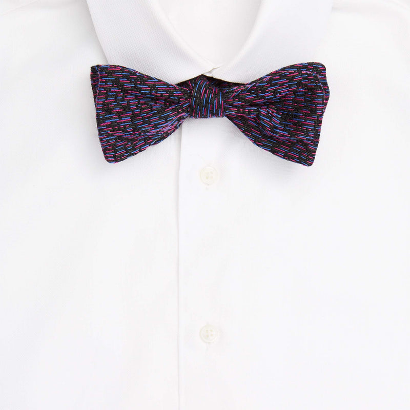 Multi-coloured Fleck Silk Self-tie Bow Tie