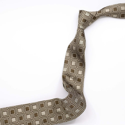 Olive Squares Silk Tie