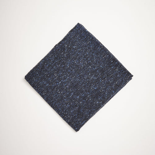 Denim Slub Silk Pocket Square