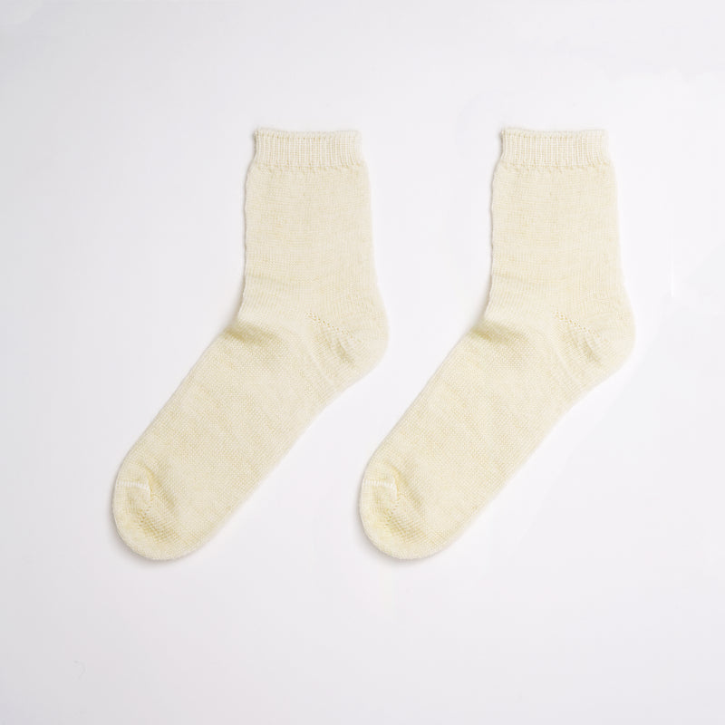 Women's Cream Mohair Anklet Socks