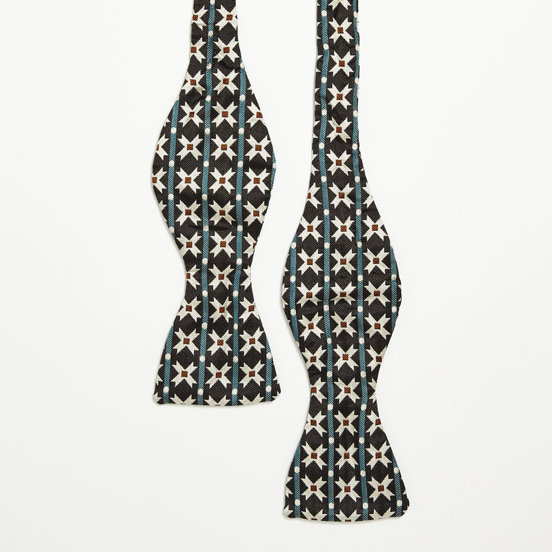 Espora Silk Jacquard Self-Tie Bow Tie
