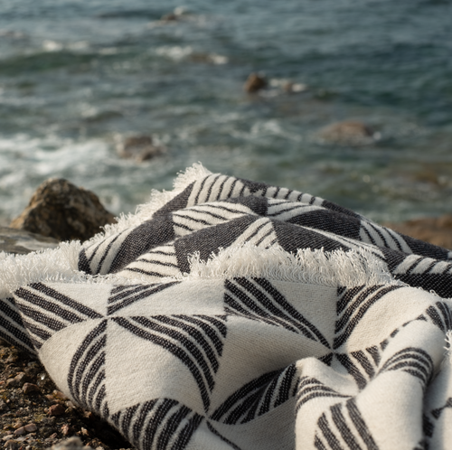 Exclusive Graphite Porto Wool Throw - A.L.Smith x Marwood