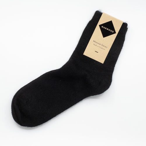 Women's Black Mohair Anklet Socks