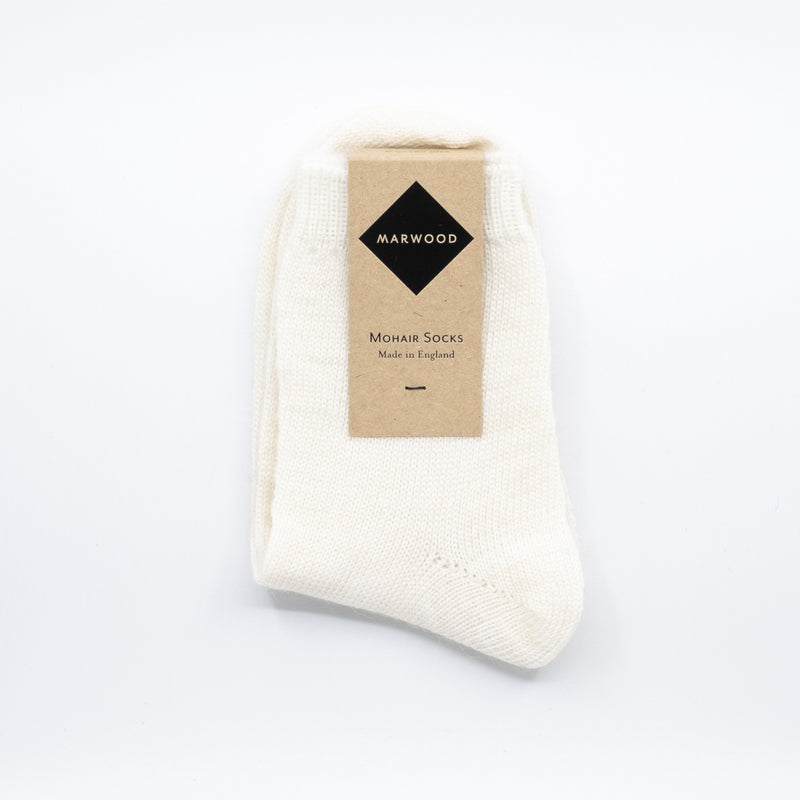 Women's Cream Mohair Anklet Socks