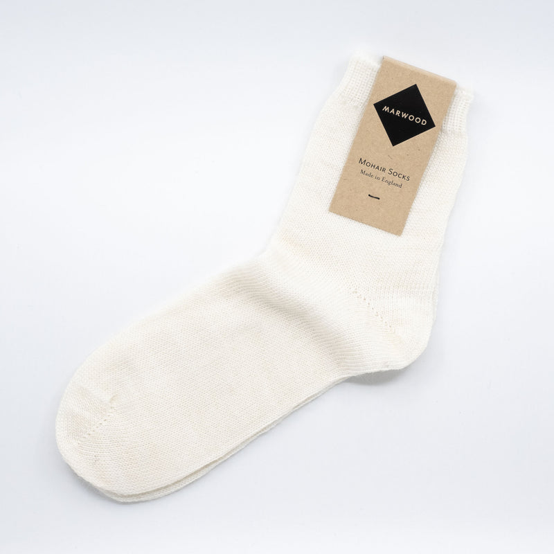 Women's Cream Mohair Anklet Socks