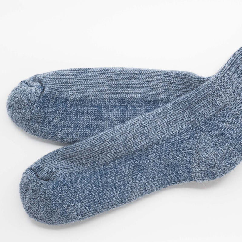 Soft Blue Heavy Knit Mohair Socks