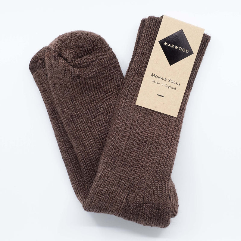 Bark Heavy Knit Mohair Socks