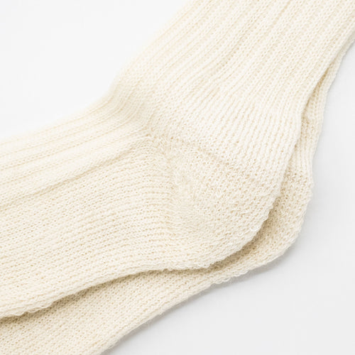 Cream Heavy Knit Mohair Socks