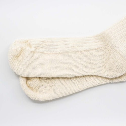 Cream Heavy Knit Mohair Socks