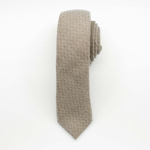 Taupe Herringbone Wool Tie