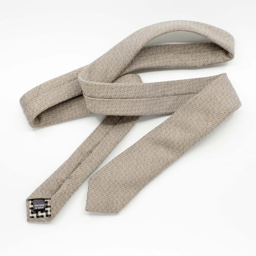 Taupe Herringbone Wool Tie