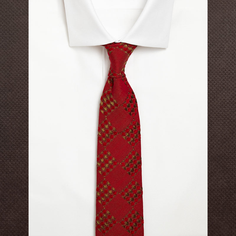 Red Weave Tie