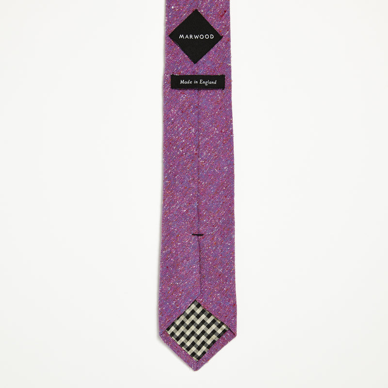 Magenta Slub Silk Woven Tie