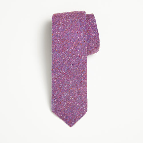 Magenta Slub Silk Woven Tie
