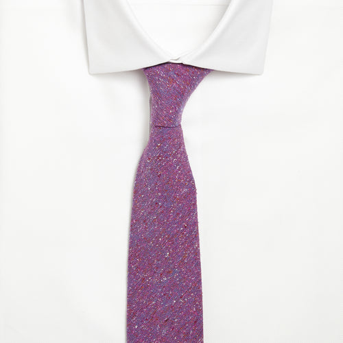 Magenta Slub Silk Woven Tie