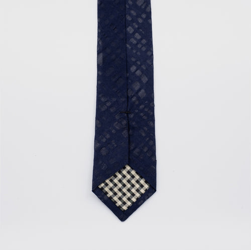 Navy Spot Cotton Tie