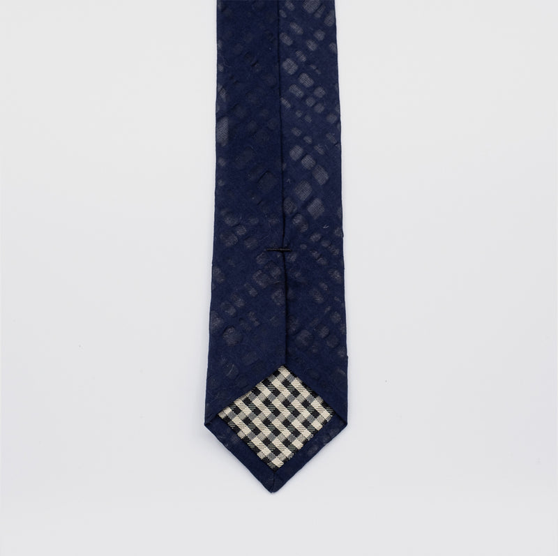 Navy Spot Cotton Tie