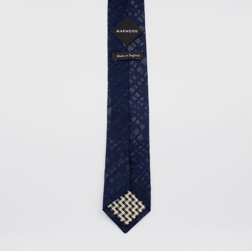 Navy Spot Cotton Tie