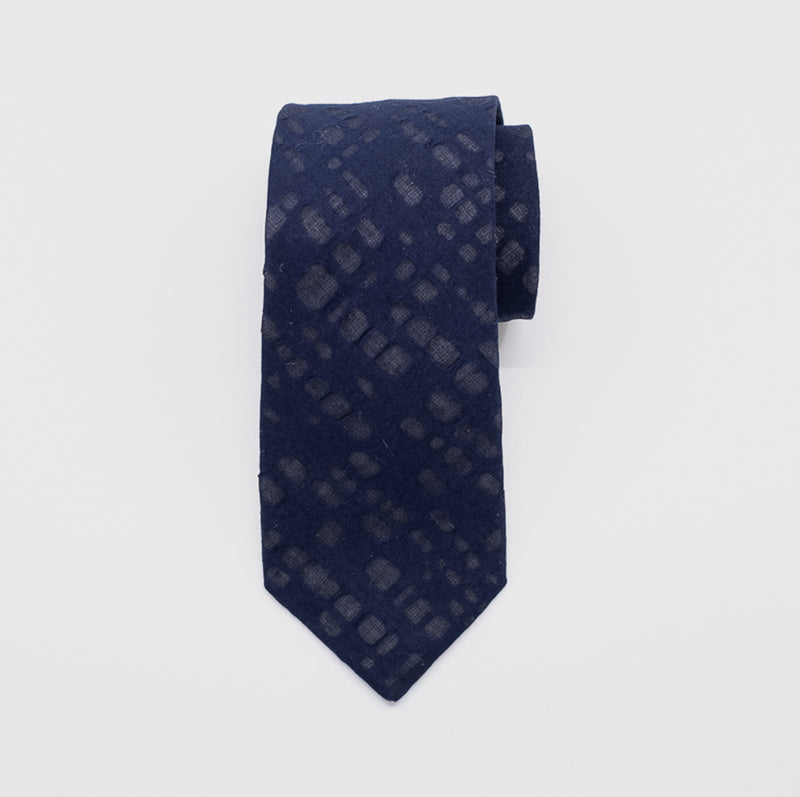 Navy Spot Cotton Tie