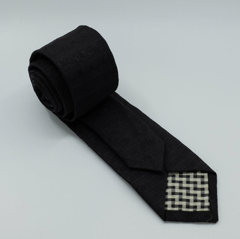 Black Jacquard Silk Tie