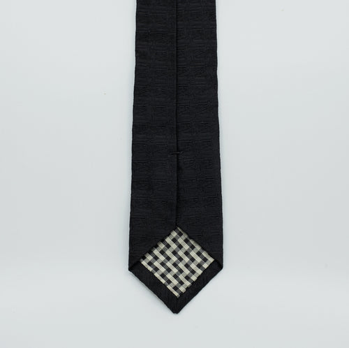 Black Jacquard Silk Tie