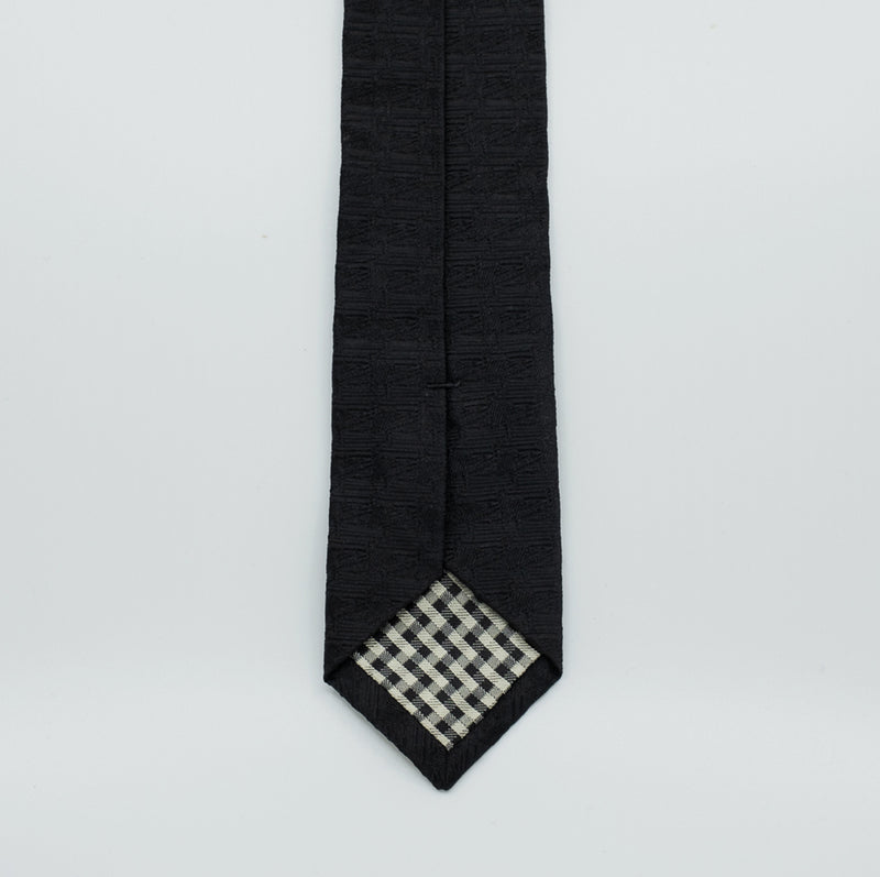 Black Jacquard Silk Tie
