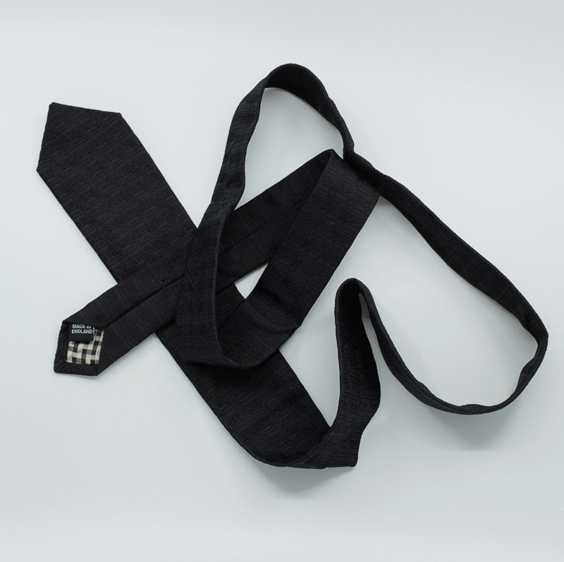 Black Jacquard Silk Tie