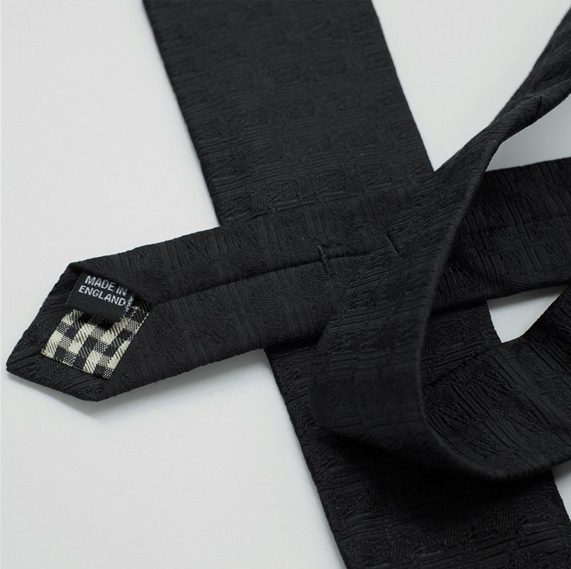 Black Jacquard Silk Tie