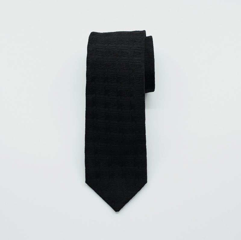 Black Jacquard Silk Tie