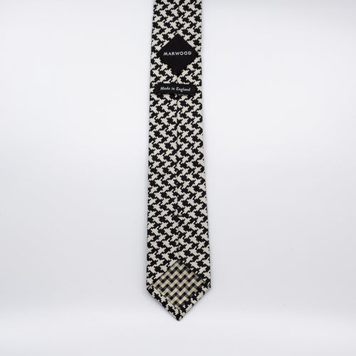 Monochrome Houndstooth Tie