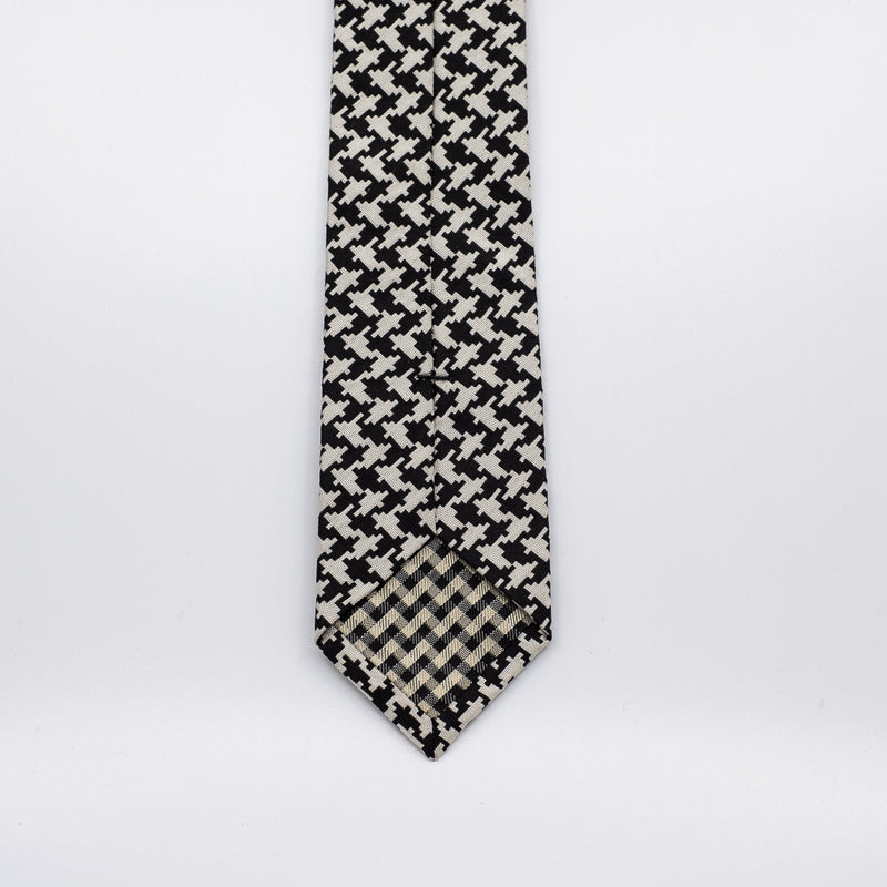Monochrome Houndstooth Tie