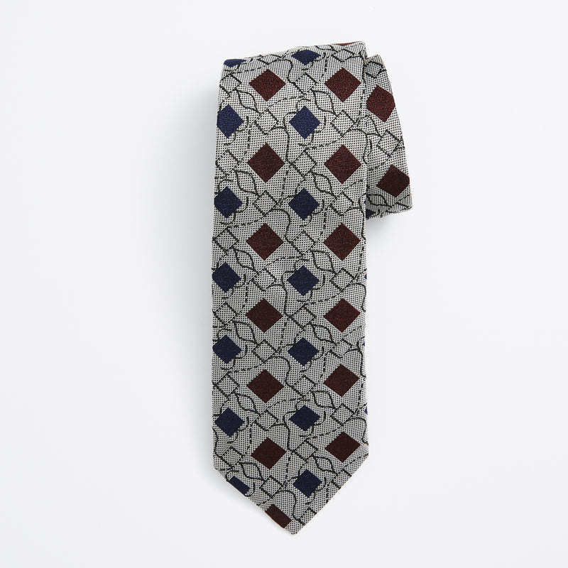 Red & Blue Squares Tie