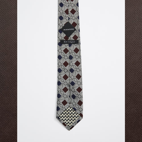 Red & Blue Squares Tie