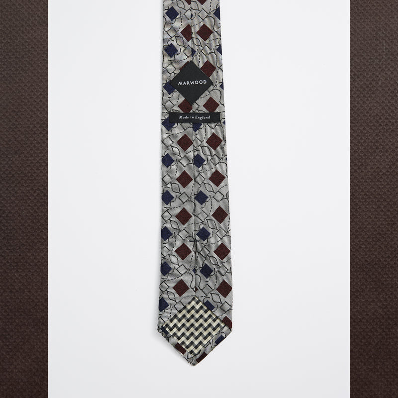 Red & Blue Squares Tie