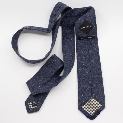 Denim Blue Silk Embroidered Tie