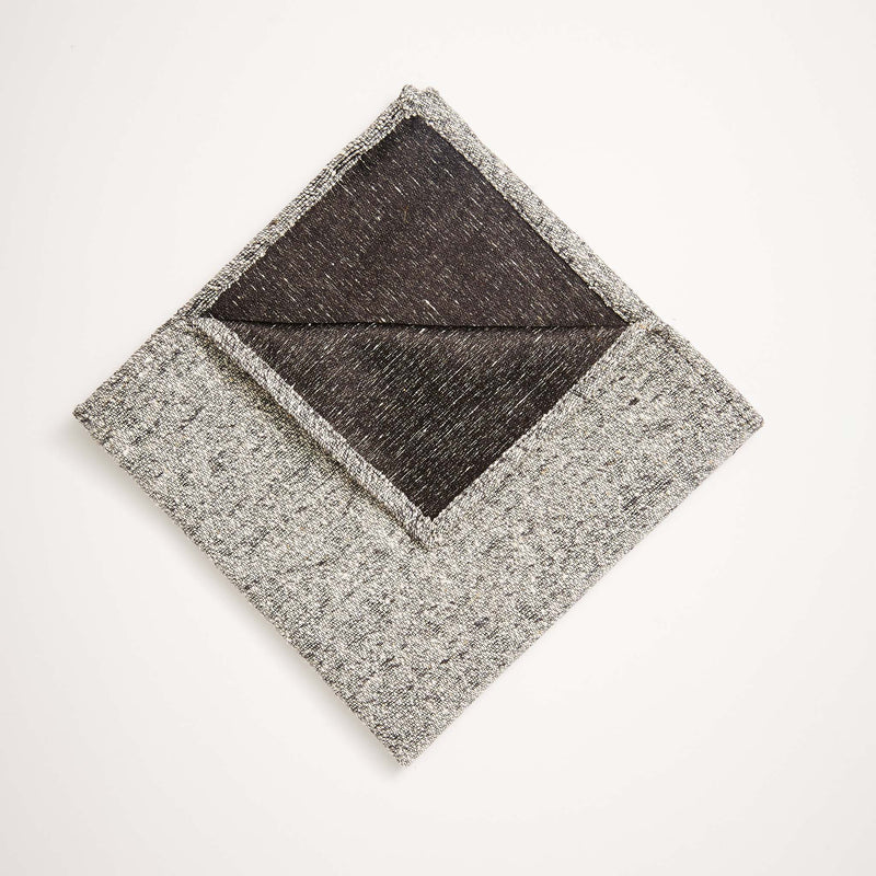 Grey Slub Silk Pocket Square