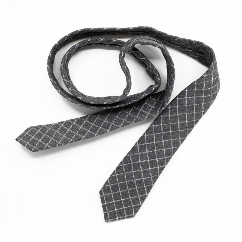Grey Marl Diamond Silk Tie