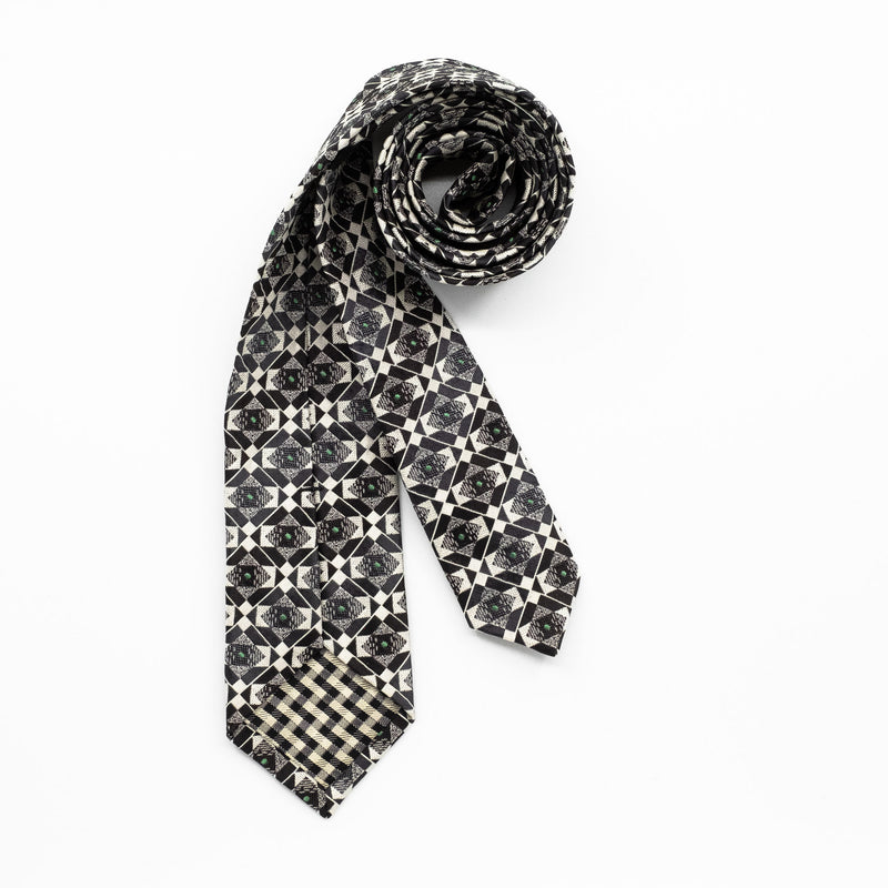 Monochrome Graphic Dot Tie